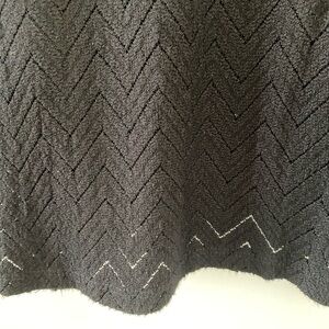 Arden B Black Textured Midi Skirt